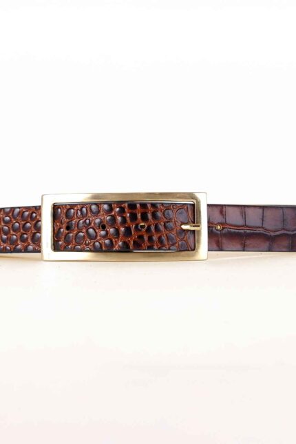 LEYLA GOLD BROWN LEATHER