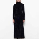 TURTLENECK LONG DRESS VELVET