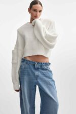 DONNA KNITTED CROPPED BLOUSE - Image 12