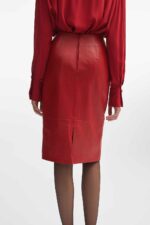 LONDON LEATHER MIDI SKIRT - Image 7