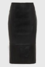LONDON LEATHER MIDI SKIRT - Image 11