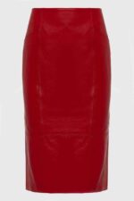 LONDON LEATHER MIDI SKIRT - Image 6