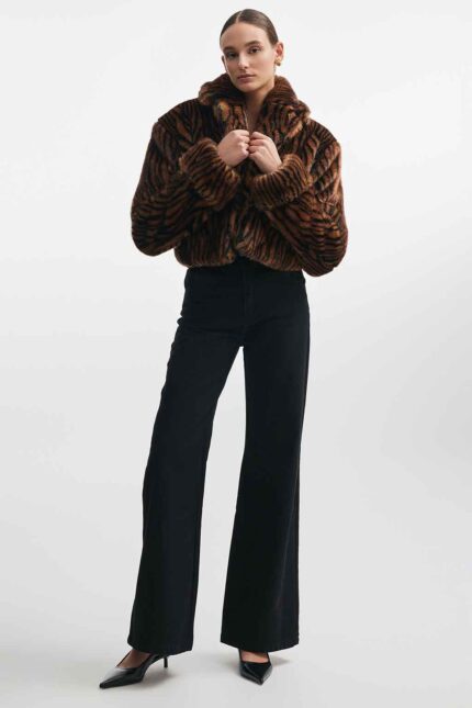 THROWBACK FUR CROPPED JACKET