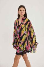 HEATHER SHIRT DRAGON FLOWER BLACK - Image 2