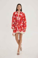 HEATHER SHIRT BLOOMING SKY RED - Image 5