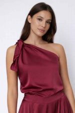 SILKY ONE SHOULDER TOP - Image 4
